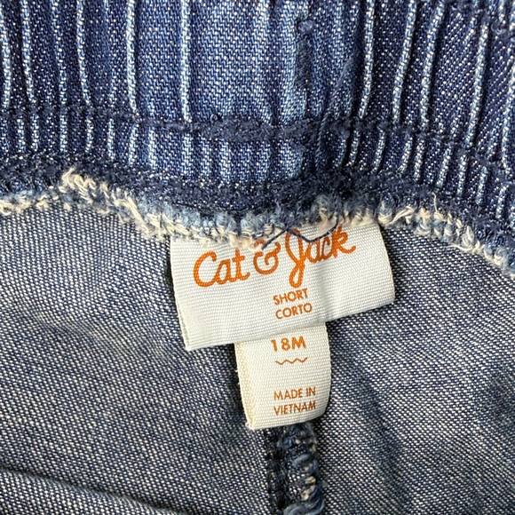 Cat & Jack Dark Blue Denim Shorts - Picture 3 of 4